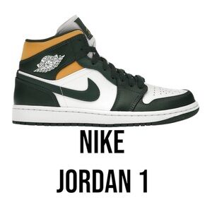 JORDAN 1 Nike Sonics Mid | Men’s 9.5 | Green White Yellow